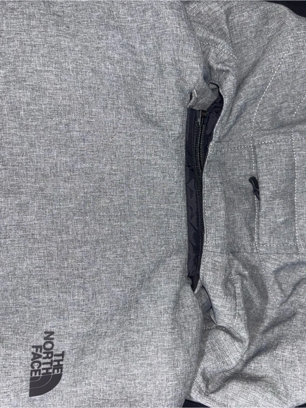 The North Face Men’s Light Gray Hooded Puffer Jacket